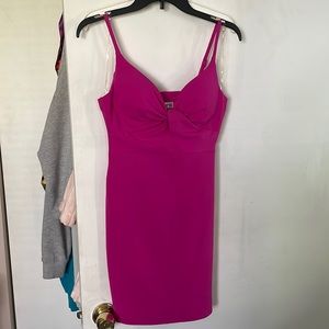 Hot pink party dress bodycon